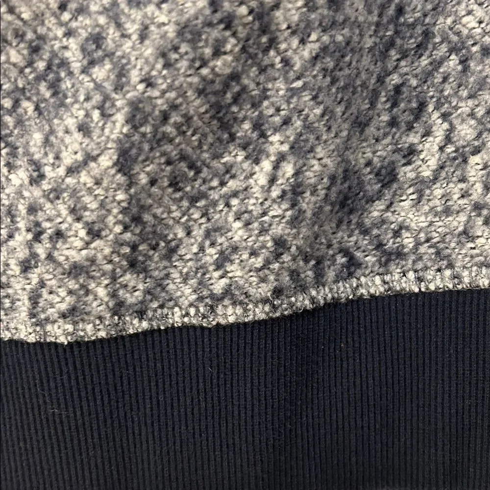 L.L. Bean Men's Navy and White Sherpa Shawl Collar Pullover Sweater Large Reg